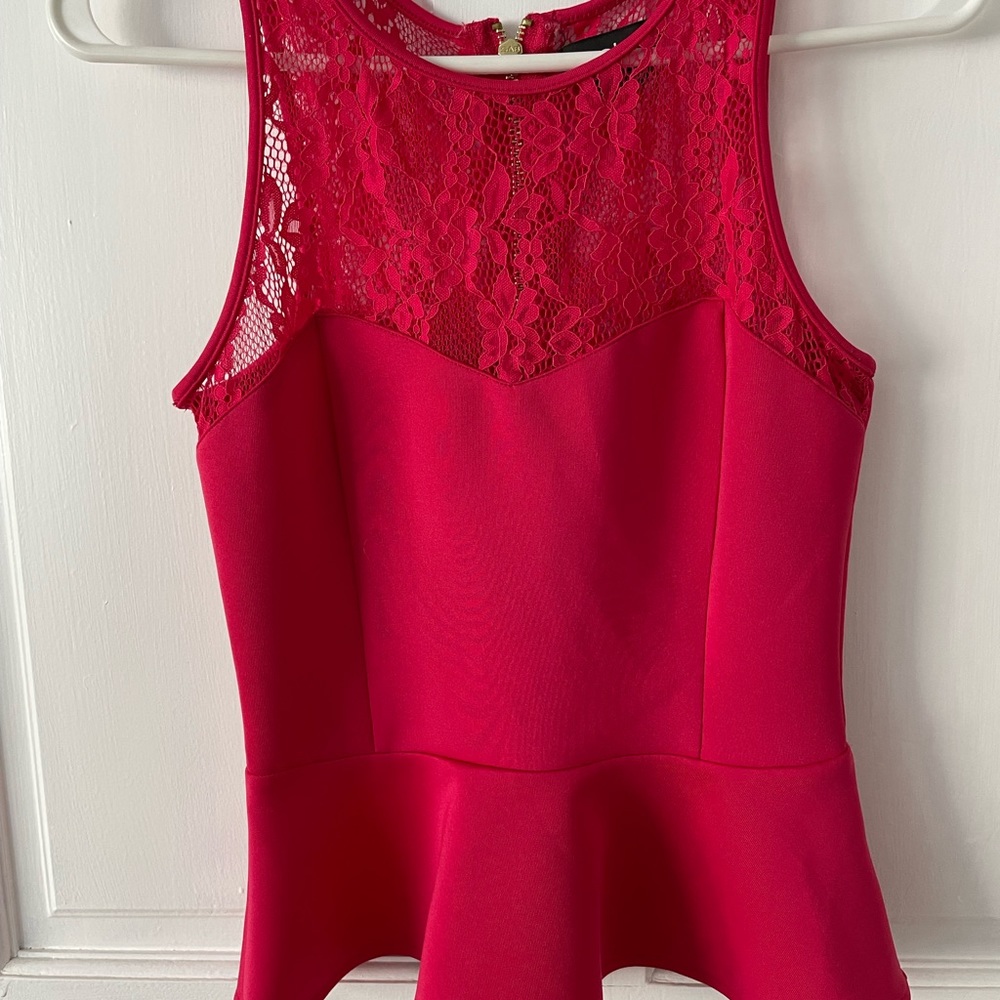 Bebe lace peplum top - Picture 4 of 6